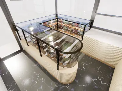 patisserie design Low-poly 3D model