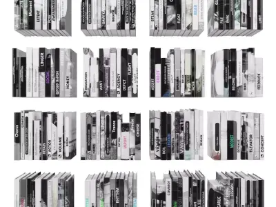 Books 150 pieces 2-8-5 Low-poly 3D model