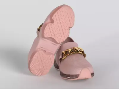 Lucky Step Vegan Ladies Breathable Sneaker Low-poly 3D model