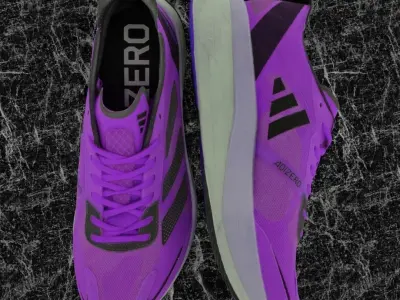 ADIDAS ADIZERO BOSTON 11 3D SHOES - PURPLE Low-poly 3D model