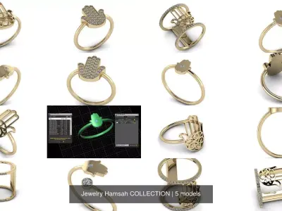 Jewelry Hamsah COLLECTION 3D Model Pack