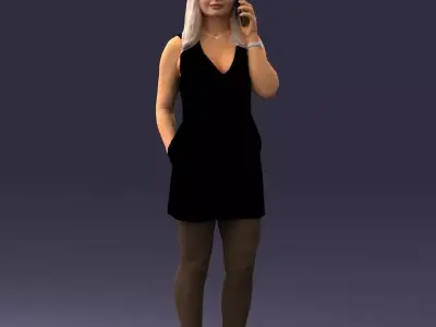 000333 Woman Talking on Phone 0122 3dp 3D print model