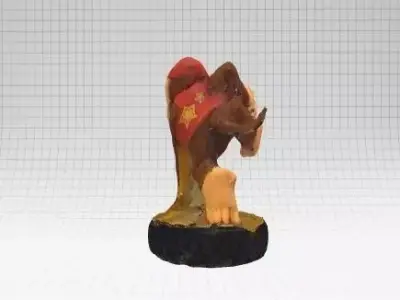 Monkey statue of 3D model