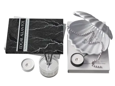 Decorative Set with pearl beads 3D model