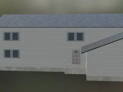 suburban houses 3D model