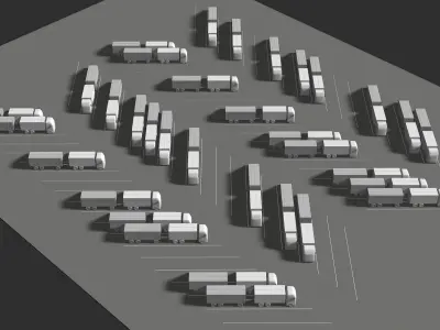 Truck parking 24L03 3D model