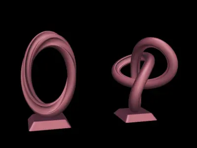 Decorative Abstract Elements Low-poly 3D model