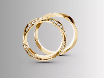 wedding rings009 3D print model