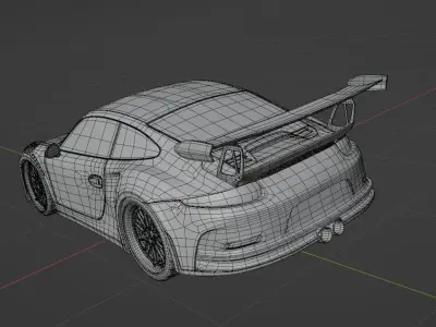 porsche gt3 rs 2016 bbs wheels model 3d model 3D model