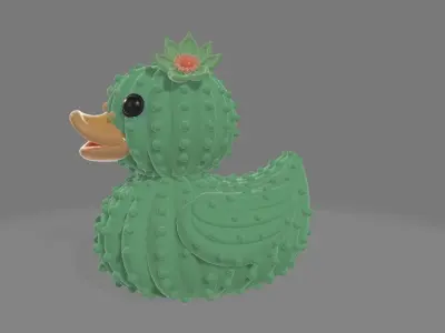 Cactus Rubber Duck 3D print model
