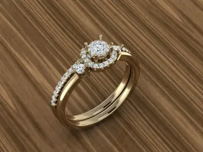 Diamond Jewelry Ring 3D print model