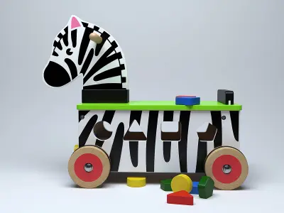 Ride-On Zebra 3D model