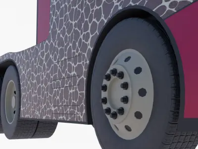 Future semitruck XV PBR 3D model