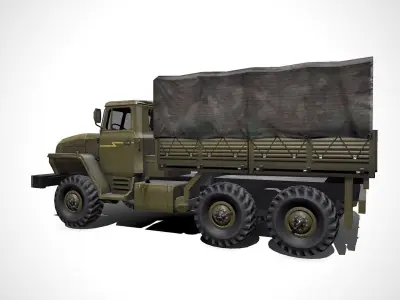 Ural 4320 Low-poly PBR Low-poly 3D model