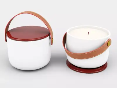 Ceramic Candle Holder 3D model