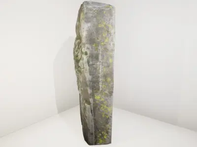 Skull Tombstone Free low-poly 3D model