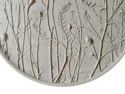 Botanical bas-relief 3D model