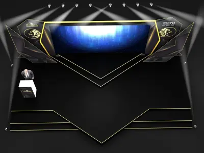 Corporate Stage Design0101 Low-poly 3D model