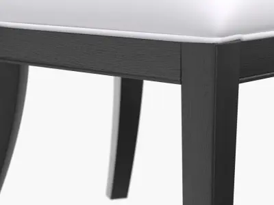 Idris Armless Chair Charcoal 3D model