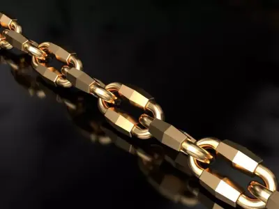 Tiffany chain link faceted 3D print model