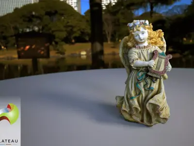 0001-01 Harp Angel 3D print model