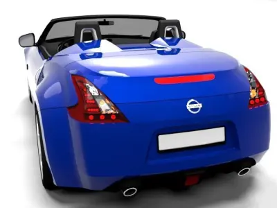NISSAN 370Z CABRIO OPEN LOWPOLY Low-poly 3D model