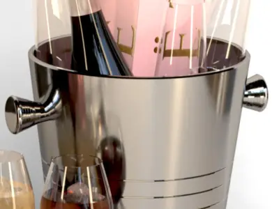 Fashion alcoholic set 3D model