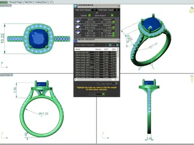 Engagement ring Mia qushion 3D print model
