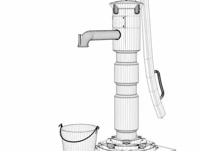 Old Pump Free 3D model