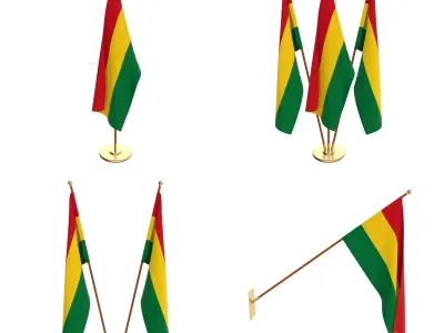 Bolivia Flag Pack 3D model