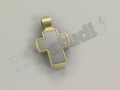 Russian Luxury Cross three seperate parts 3D print model