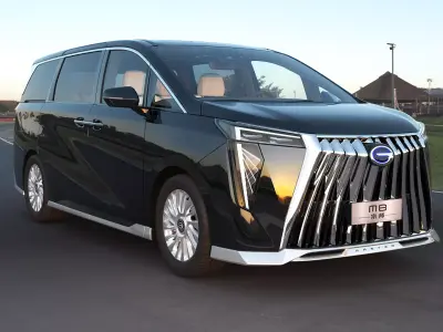 2023 GAC Trumpchi M8 Master Edition with interior Low-poly 3D model