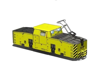 Electric locomotive K14 3D print model