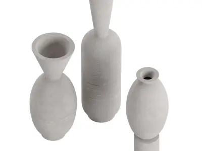Set ceramic vases 3D model