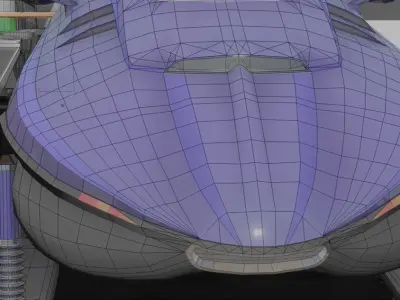 Modern Snowmobiles with Trailer Low-poly 3D model