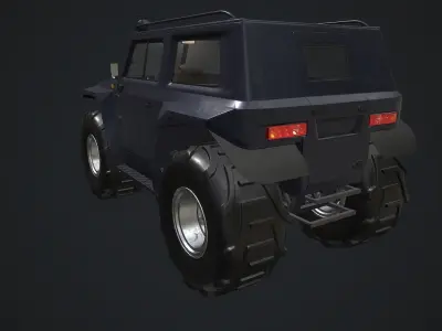 Cross-Country Vehicle Low-poly 3D model