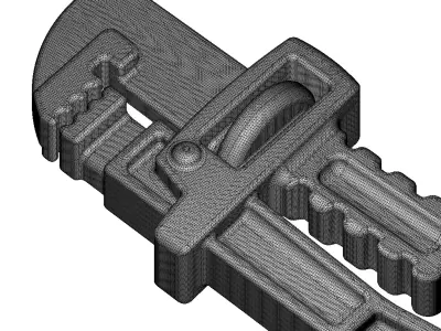 Premium Pipe Wrench 3D print model