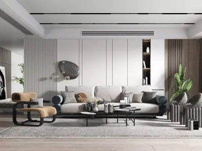 Modern Room Luxury Living Style 3D model