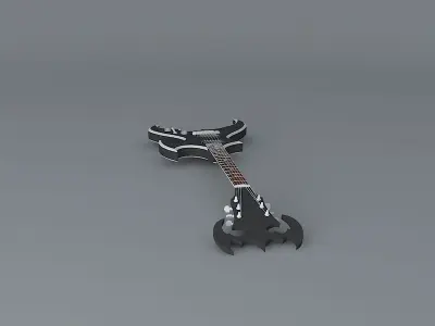 The Winged Avenger concept guitar Free 3D model