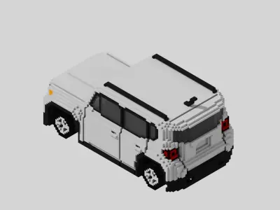 Car Jeep Renegade Voxel 3D model