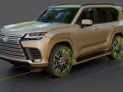 Lexus LX500 D 3D model