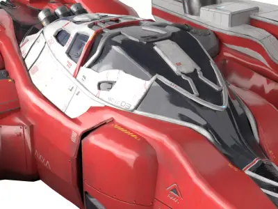 Spaceship Low-poly 3D model