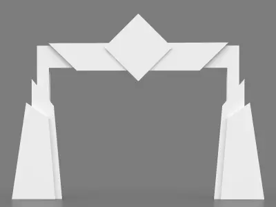 Arch Gate 01 Model  Free low-poly 3D model