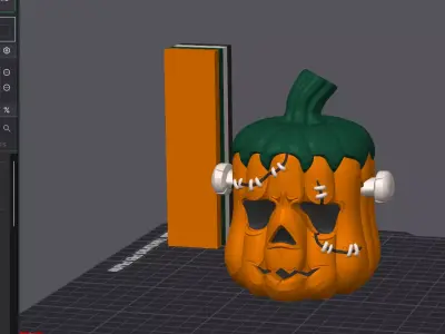 Frankenstein Pumpkin Halloween 3D print model