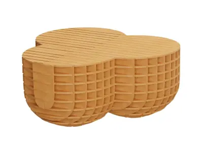 Parametric coffee table 12 3D model