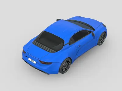 Renault Alpine A110 2018 Low-poly 3D model