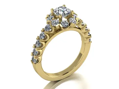 Jewelry Ring Gold 3D print model 32