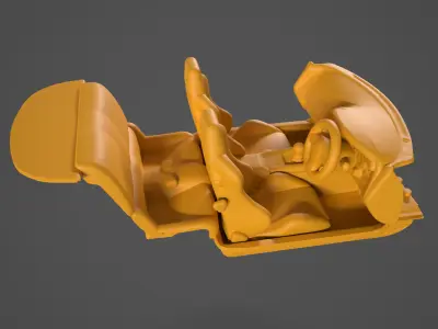 Toyota Supra 1998 Car Interior 3D print model