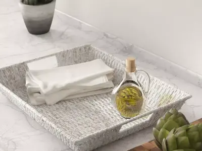 Bull Luz Large Rectangular Serving Tray 3D model