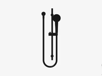 Shower - Rail - Luxury - Pin Low-poly 3D model